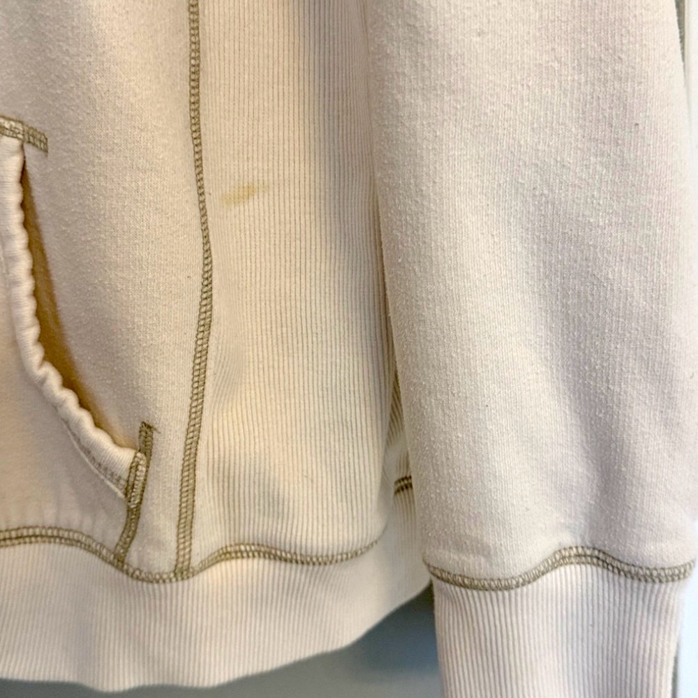 Sonoma Life + Style PXL Cream White Hoodie Jacket Full Zip Cable Sweater Lined - Picture 7 of 7
